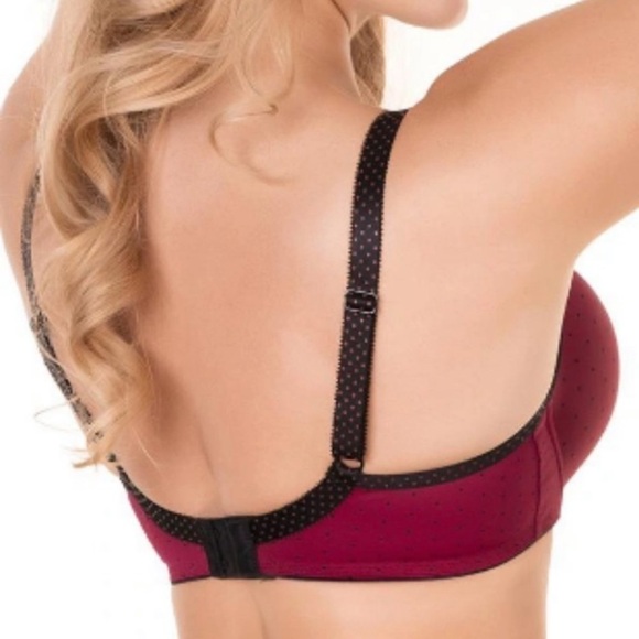 Freya Deco Dot Moulded Underwire Bra polka dot purple black size 32 I‎ - Picture 9 of 11